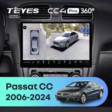 Штатная магнитола Teyes CC4 Pro 360 8/128 Volkswagen Passat CC (2006-2024) (11")