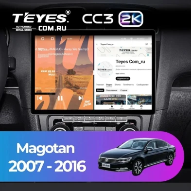 Штатная магнитола Teyes CC3 2K 360 6/128 Volkswagen Magotan (2007-2016) (13")