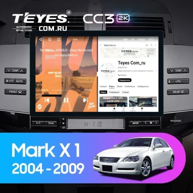 Штатная магнитола Teyes CC3 2K 6/128 Toyota Mark X X120 (2004-2009) Правый руль (11")