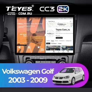 Штатная магнитола Teyes CC3 2K 360 6/128 Volkswagen Golf (2003-2009) (13")